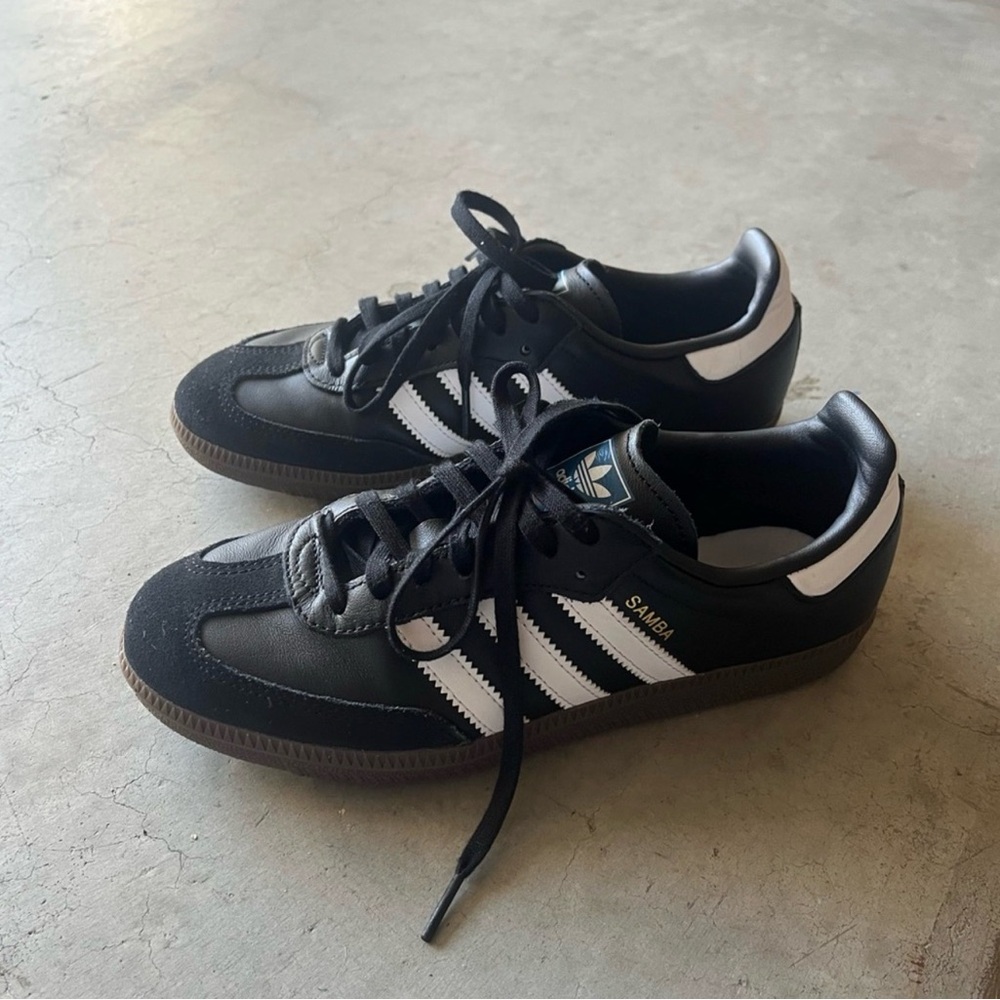 Adidas Women's Black and White Samba Sneakers - Picture 3 of 3